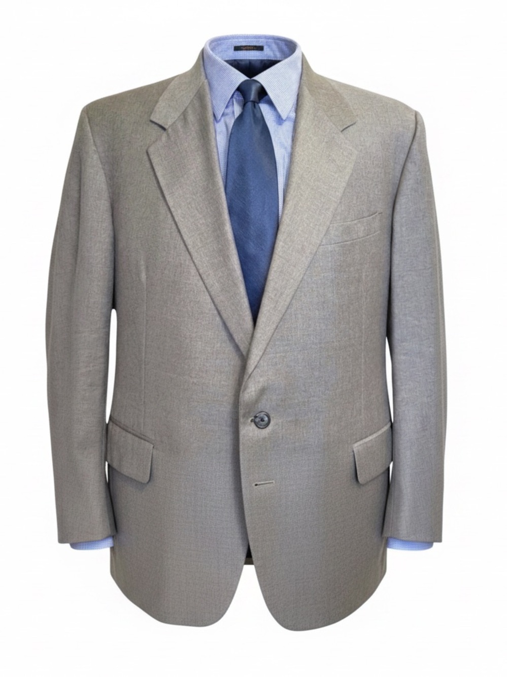 Tom James Royal Classic Gray Suit | 2-Piece | Hand Tailored | Executive Business